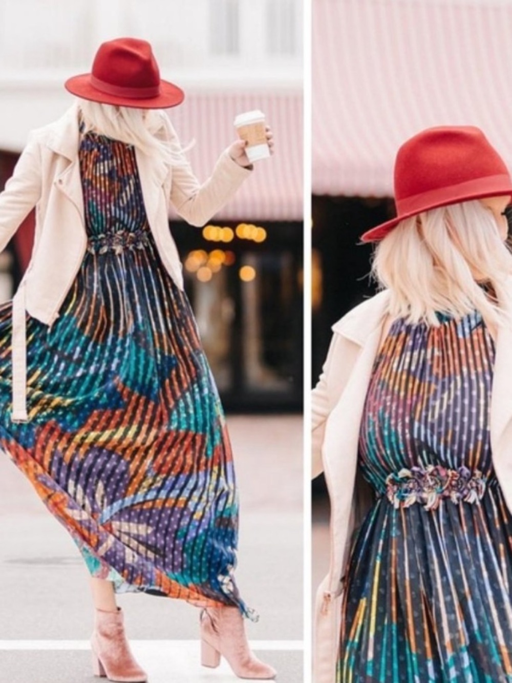 Anthropologie Vacation Wedding Geisha Designs Kalinka Dress Sz 10 Pleated Boho - Picture 3 of 12
